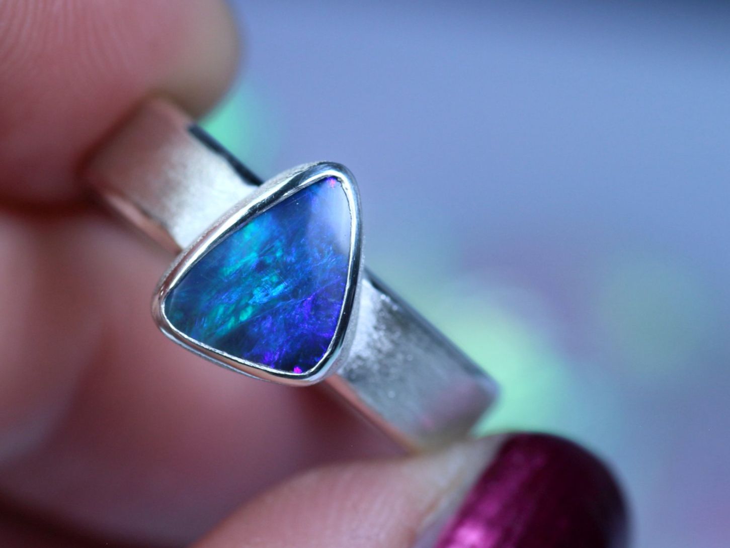 Ringe: MARIS ASTRALIS Silberring mit Australischem Opal · EU 58 – Neu und originalverpackt aus Bern von OSONO.Design 2