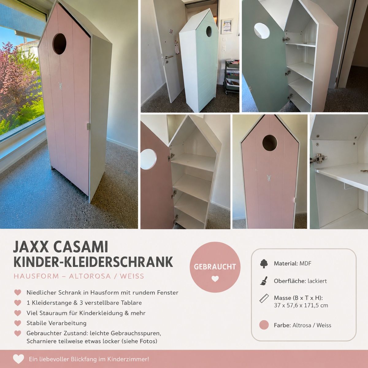 Armadi: Kinderkleiderschrank, Rosa und Hellblau – Usato da Uetikon am See venduto da jue_hy6z