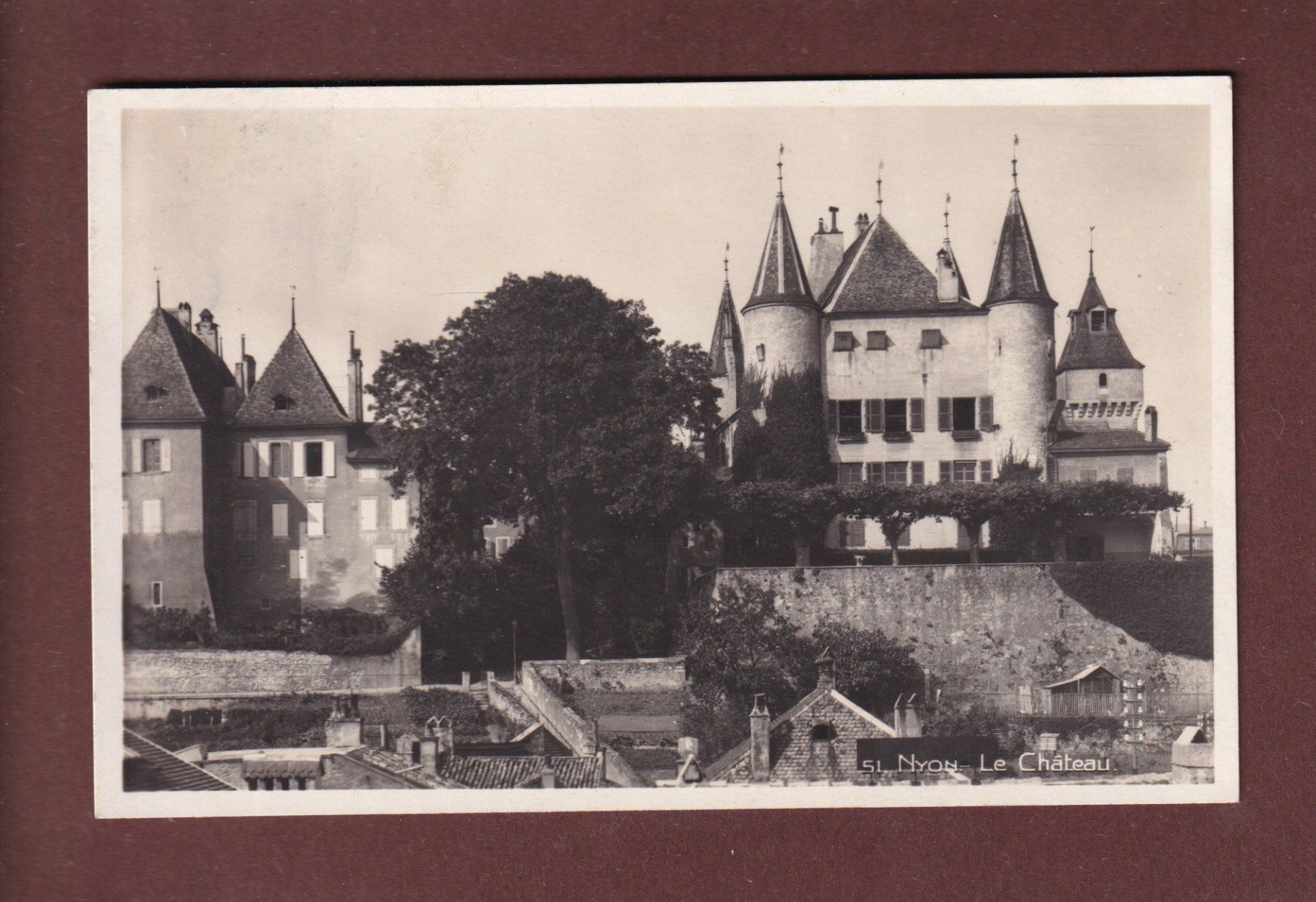 Cartoline postali: NYON - Le Château - 1932 – Usato da Pully venduto da nicecards-shop