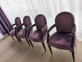 Mahagoni Designer Stühle Set 1 ( 4 Stühle )