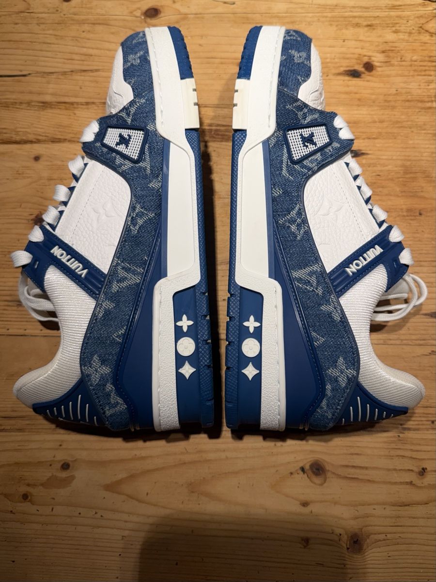 Louis Vuitton Scarpe da uomo: Louis Vuitton LV Trainer Monogram Denim White Blue – Nuovo (secondo la descrizione) da Adliswil venduto da Parosek 2