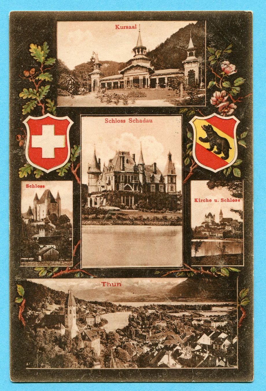 Cartoline postali: Thun 1911 - 5 Ansichten – Usato da Opfikon venduto da cleocat-vb