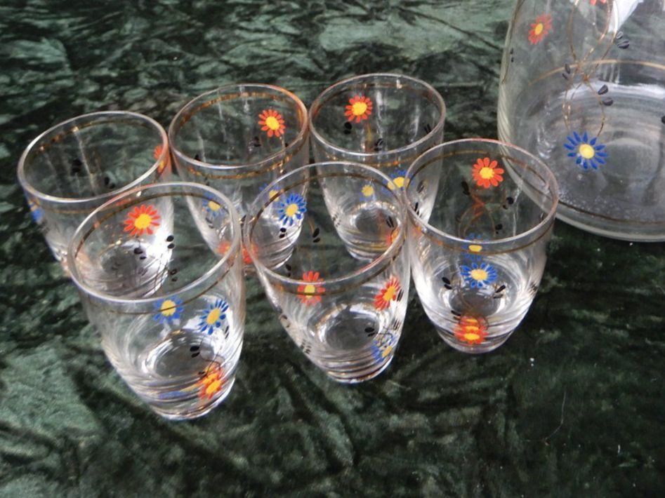 Bicchieri: 60ER JAHRE SCHNAPSGLAS SET – Usato da Huttwil venduto da Kunterbuntli