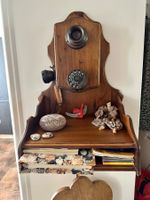 Antike Wandtelefonstation Holz (funktionierend)