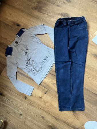 Marken Set: Chic Catimini Top & PB Jeans, Size 10 Years