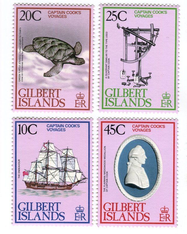 Tutti i francobolli: Briefmarken Schiffe. James Cook. Gilbertinseln – Nuovo e nell'imballaggio originale da Basel venduto da Butsch5