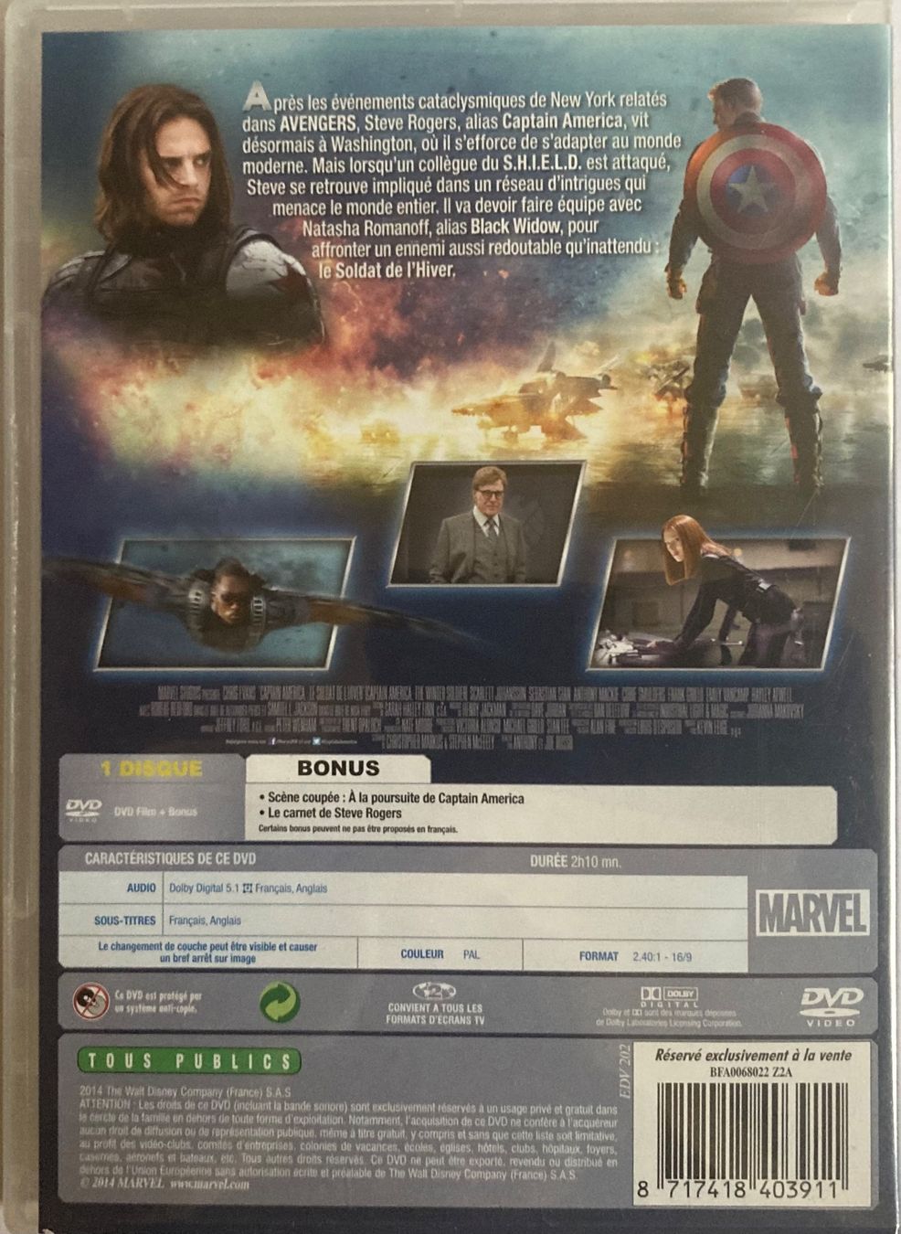 Tutti i DVDs: MARVEL - CAPTAIN AMERICA – Usato da Poliez-Pittet venduto da Newtown-Records 1