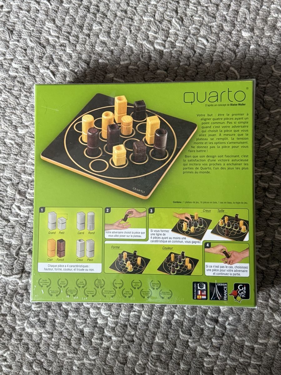 Giochi: Jeu de société QUARTO neuf – Nuovo e nell'imballaggio originale da Vésenaz venduto da jeanp 1