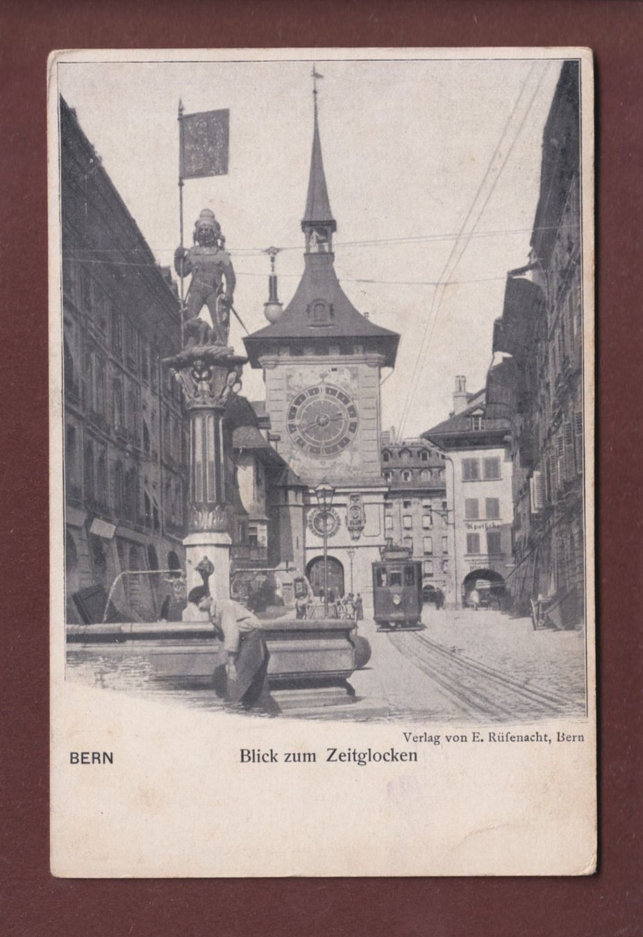 Cartoline postali: BERN - Zeitglockenturm - Tram - 1922 – Usato da Pully venduto da nicecards