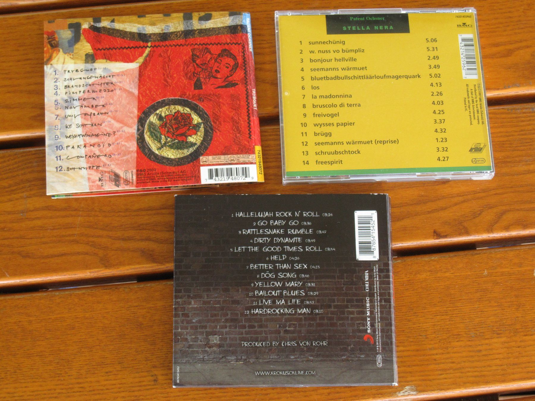 CD: Patent Ochsner: Stella Nera + Trybguet; Krokus Dirty Dynamit – Usato da Arbon venduto da lucullus61 1