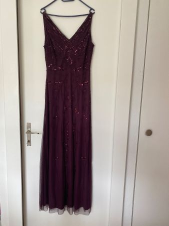 Elegantes Sommer-Abendkleid, violett Gr. 40