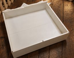 Bettkasten auf Rollen mit Textildeckel Weiss (65 × 70 cm)