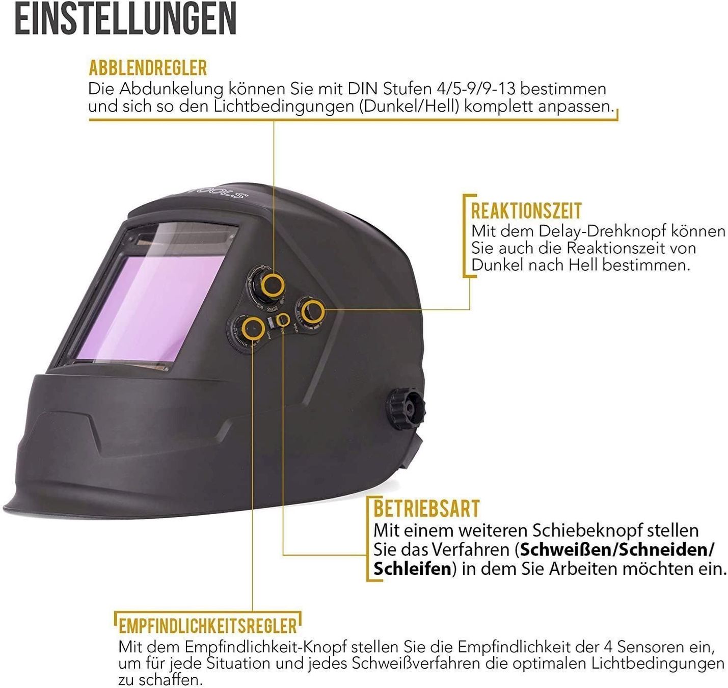 Löten & Schweissen: IPOTOOLS LY800H Automatik Schweißhelm XL – Neu und originalverpackt aus Bottighofen von zaap 5