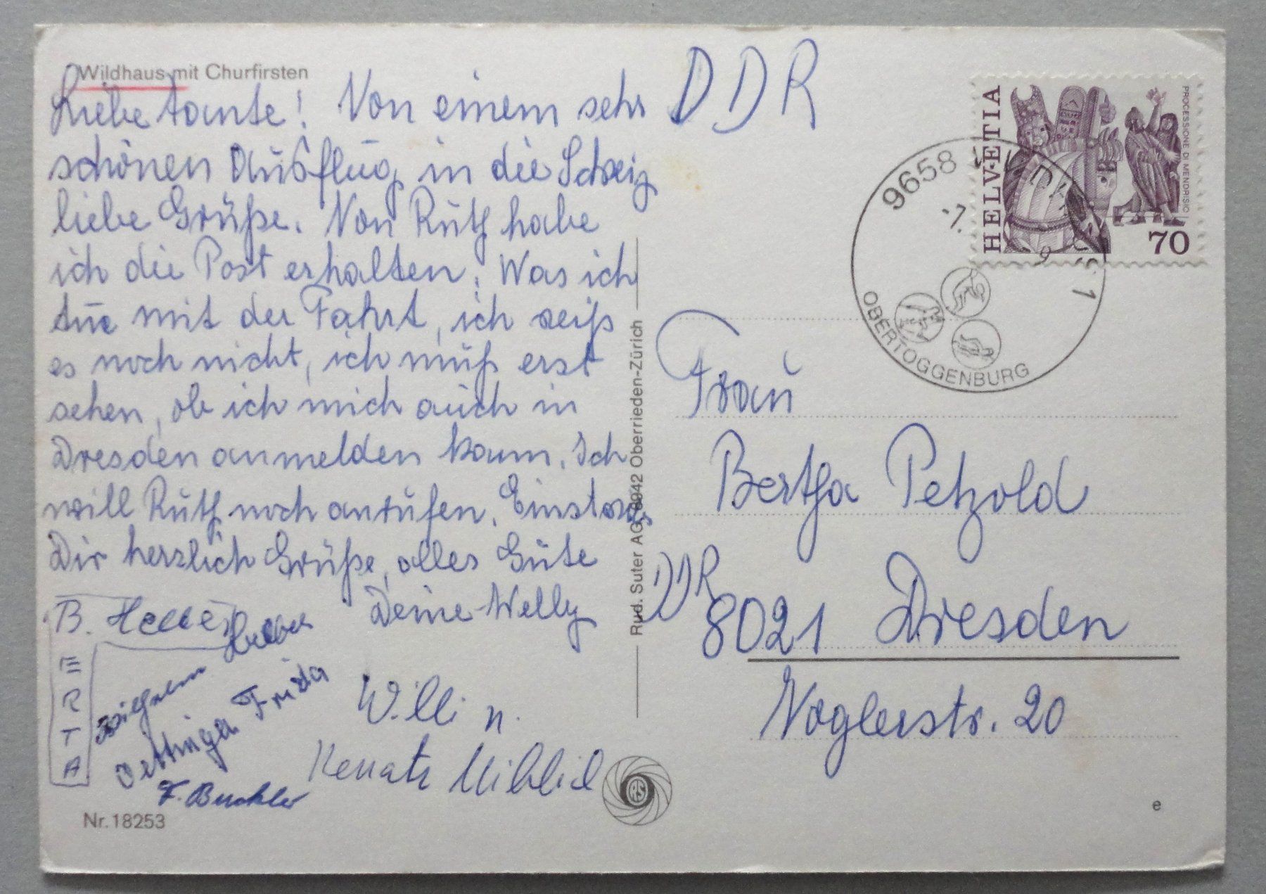 Cartoline postali: Wildhaus mit Churfisten – Usato da Fétigny venduto da Billy2miny 1