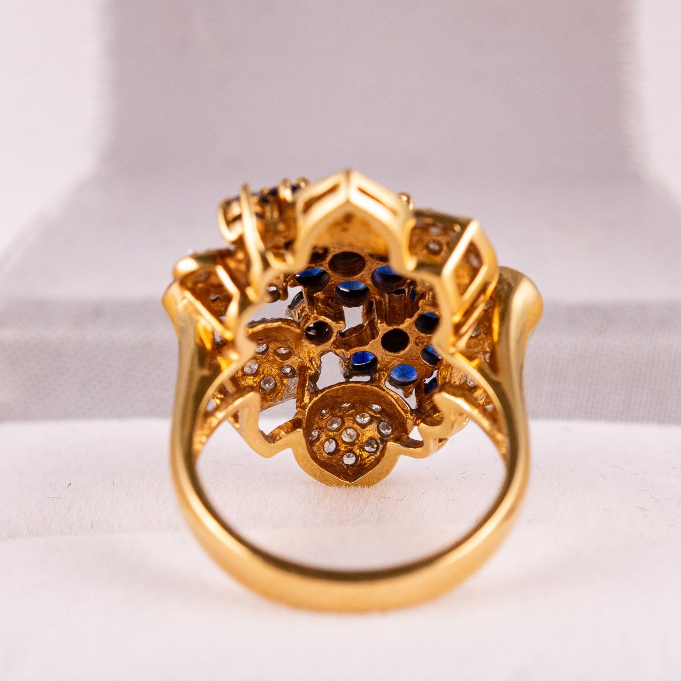Anelli: Sapphire Diamond Ring 18k Yellow Gold – Usato da Luzern venduto da PrimeSwissTime 5