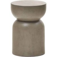 Kave Home Garten Beistelltisch rund Garbet Zement 32x32