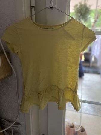 T-shirt jaune clair fille - taille 7-8 ans