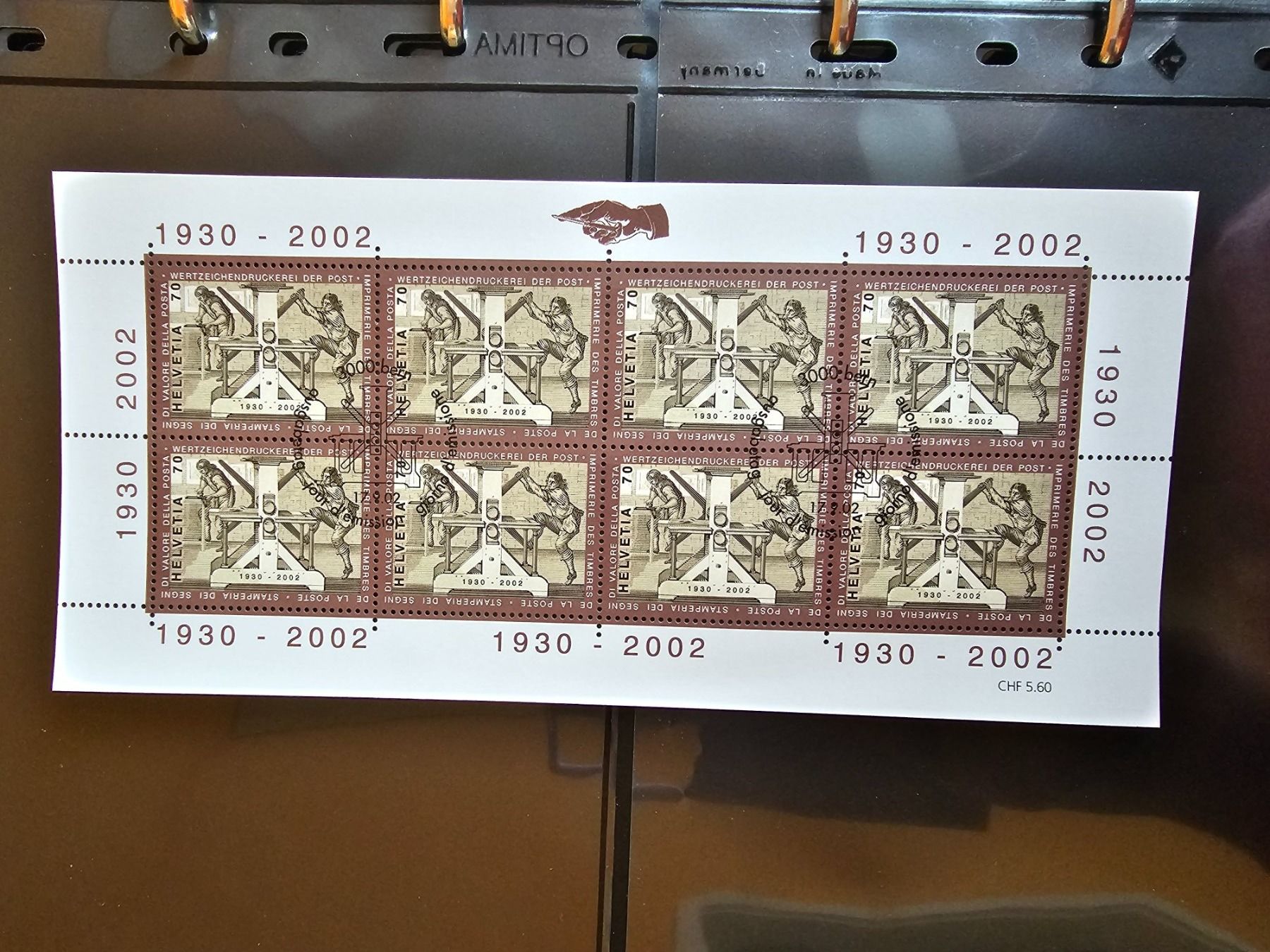 Tutti i francobolli: CH 2002 KL.BOGEN ET GEST. WERTZEICHENDR.D.POST – Usato da Dintikon venduto da bonita099