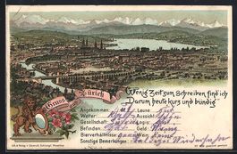 Litho Zürich, Gesamtansicht mit Alpenpa