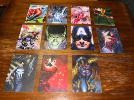 11x Panini Marvel Trading Cards