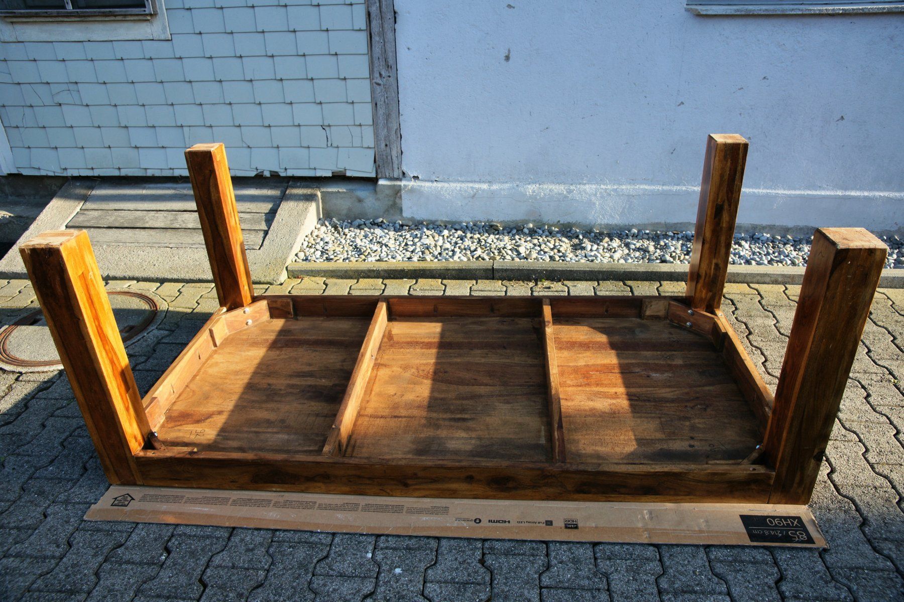 Tische: Älterer Ess- oder Gartentisch aus Akazie 100x200x77 cm – Gebraucht aus Fenkrieden von Andi18 2