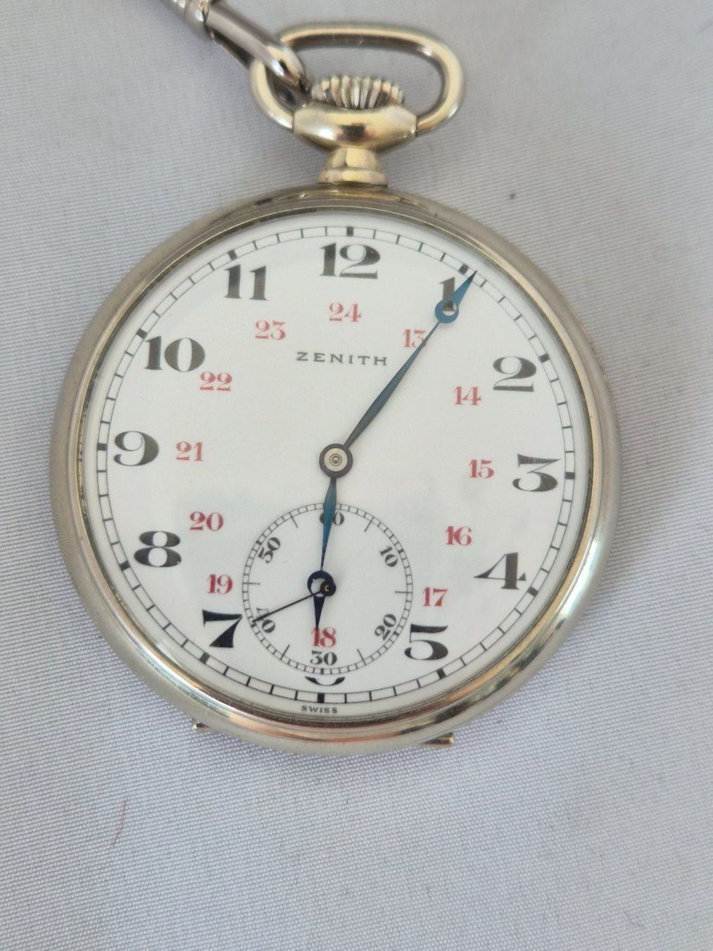 Zenith Orologi: Zenith Taschenuhr metal-Blanc – Usato da Chabrey venduto da Horology