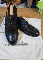 Handmacher: Schuhe Leder schwarz Grösse 44 Budapester