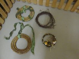 Kränze, Weiden-Kranz, Deko-Kranz, Kranz mit Vögel (1207-TMH)