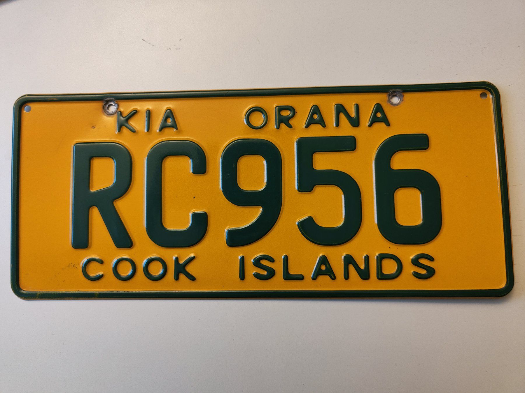 Schilder: Autonummer Cook Island - RRR – Gebraucht aus Nürensdorf von Wini56