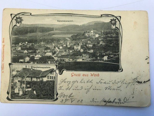 Ansichtskarten: Worb, von 1902 – Gebraucht aus Niederscherli von Lucia16