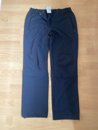 Schwarze Zip Off Hose für Golf, Wandern, Freizeit Gr. 40