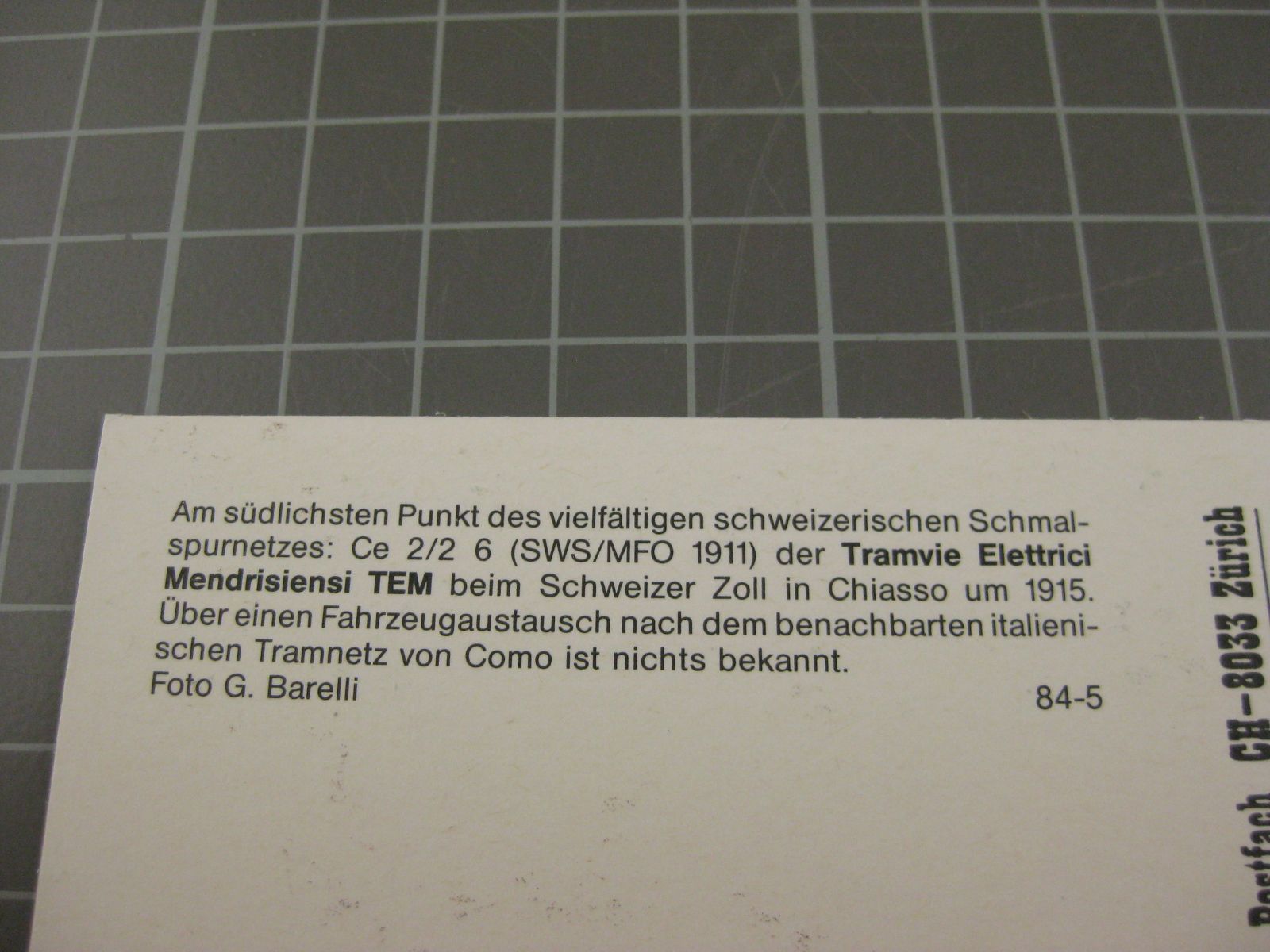 Ansichtskarten: Tram Elettrici Mendisiensi Mendrisio – Gebraucht aus Malters von Marosko 2