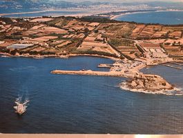 Postkarte: Luftaufnahme von Giens, 1989, Frankreich