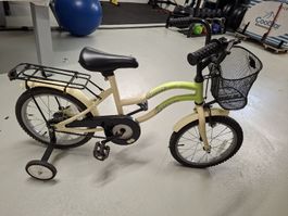Kinderfahrrad Wendy Mustang hellgrün Stützrädern 16 Zoll