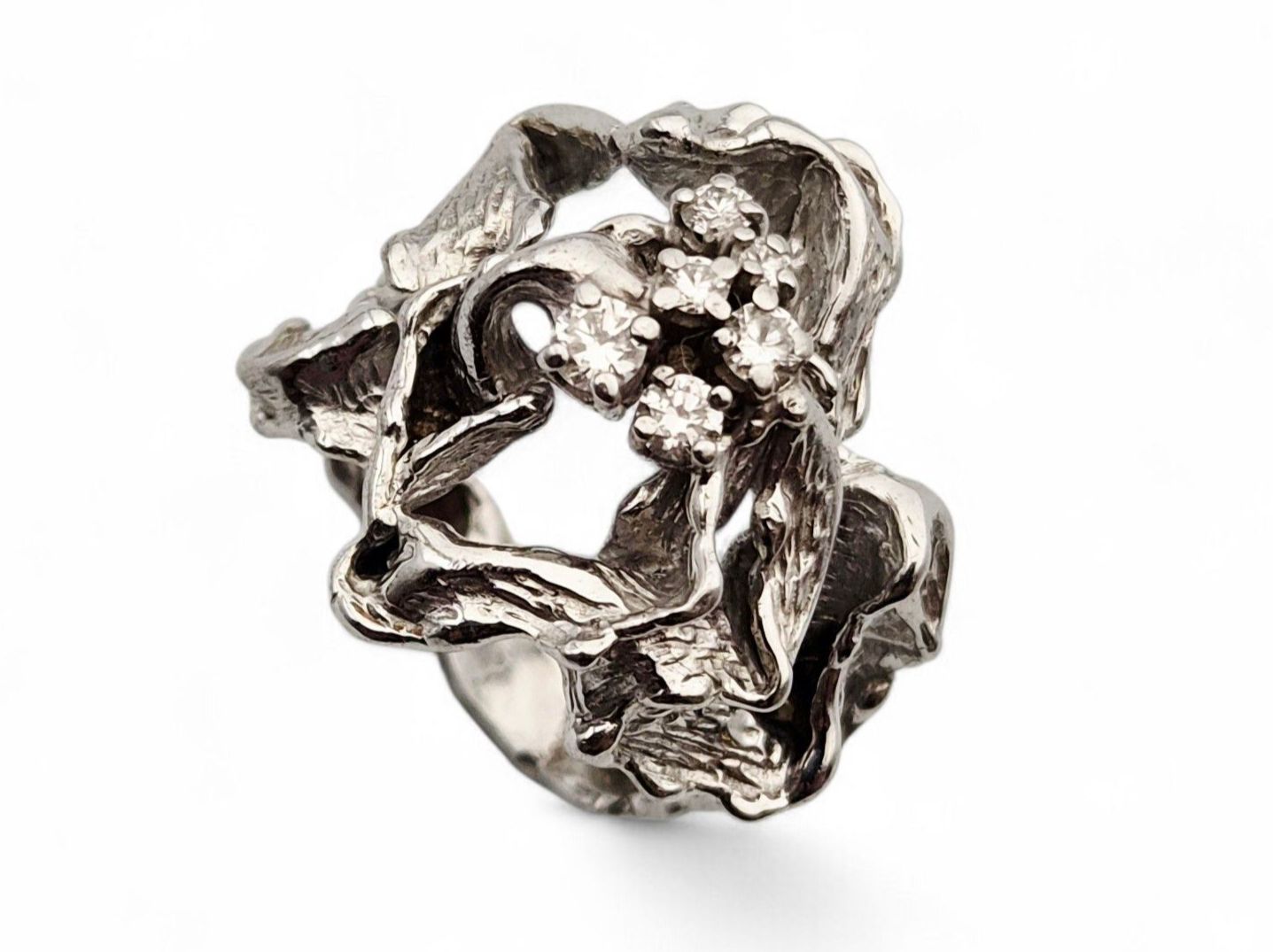 Gilbert Albert Ringe: Bague signée Gilbert Albert Or blanc 18K diamants – Gebraucht aus Clarens von Rimany 1
