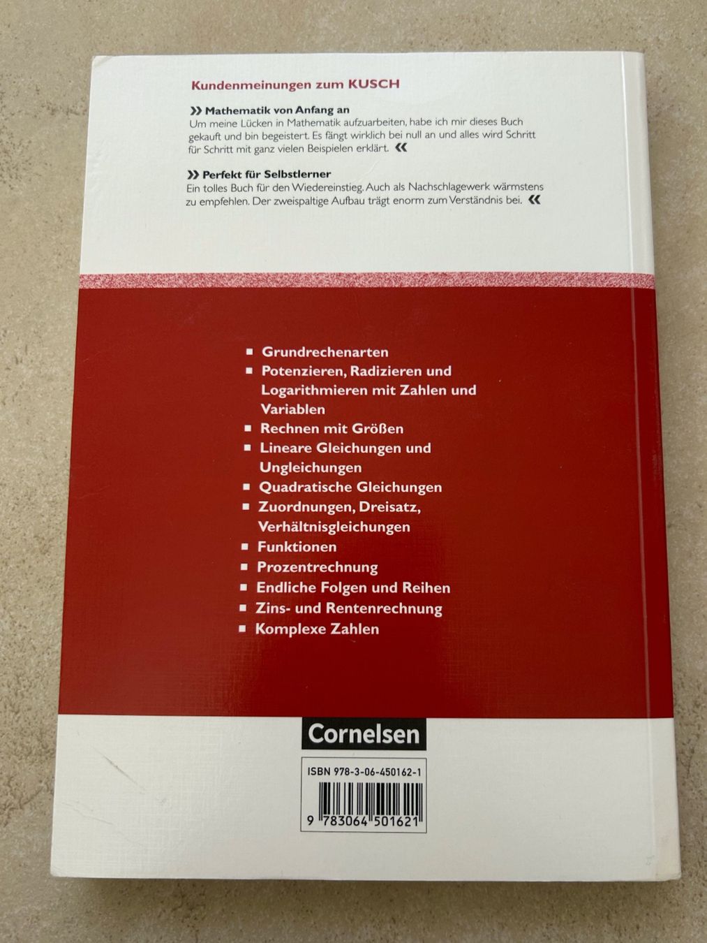 Bücher: KUSCH MATHEMATIK 1/ ARITHMETIK UND ALGEBRA – Gebraucht aus Brugg AG von ola_9wff 2