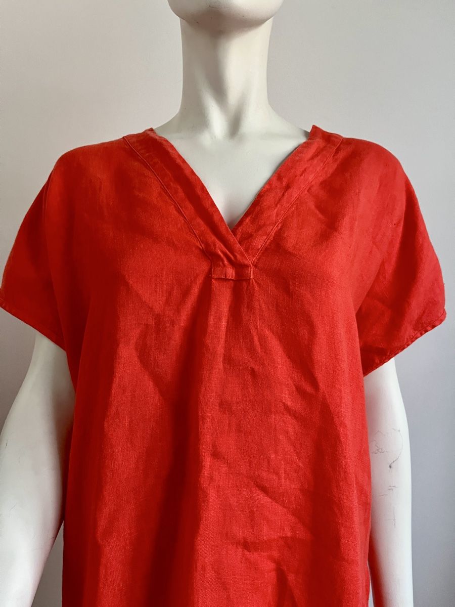 Tuniken: Leinen Tunika Kleid, Orange, Gr. M - L – Neu (gemäss Beschreibung) aus St. Gallen von reg_f8h8 1