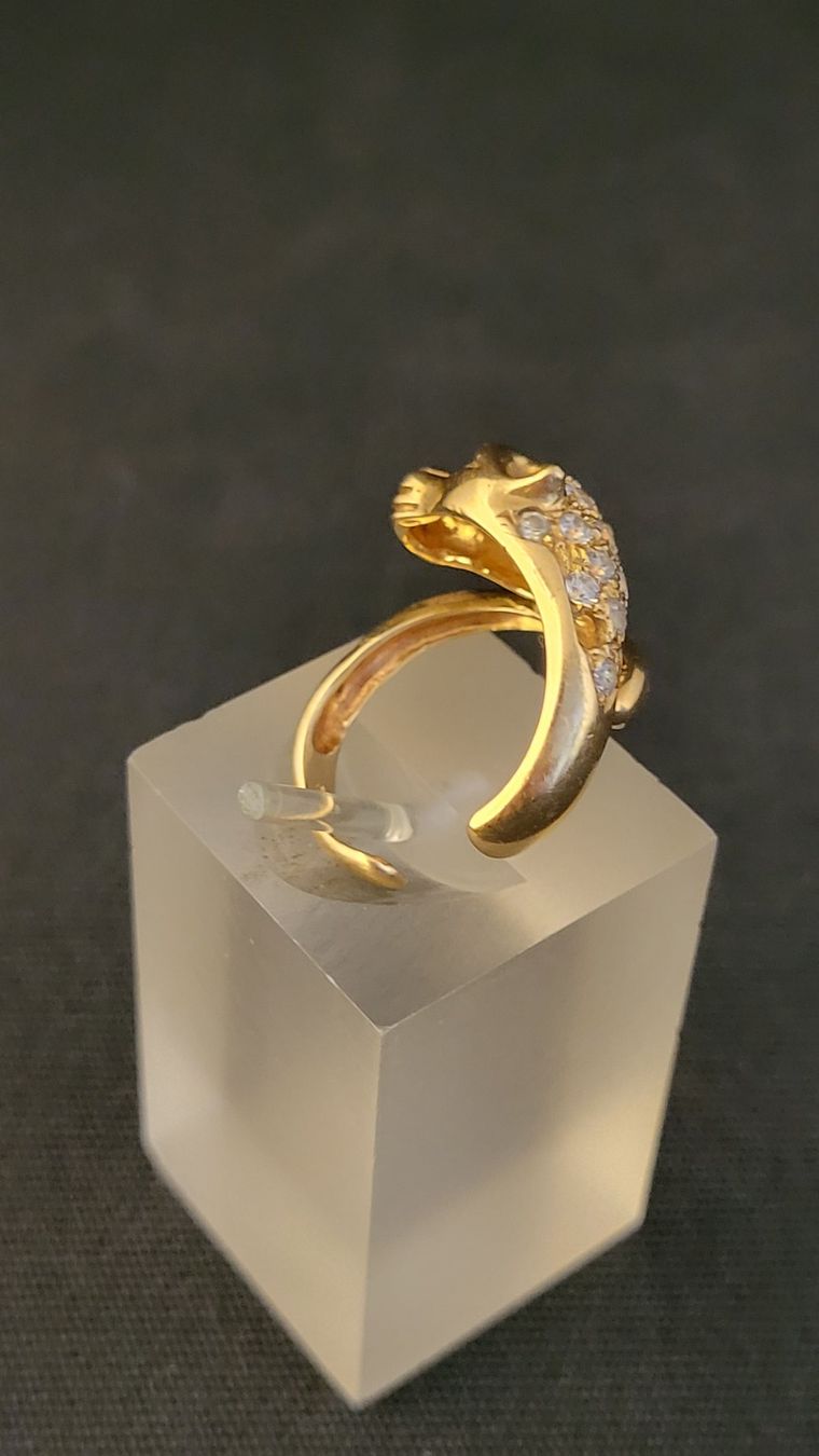 Ringe: Goldring mit Raubkatzen-Kopf – Gebraucht aus Basel von spinne02 3