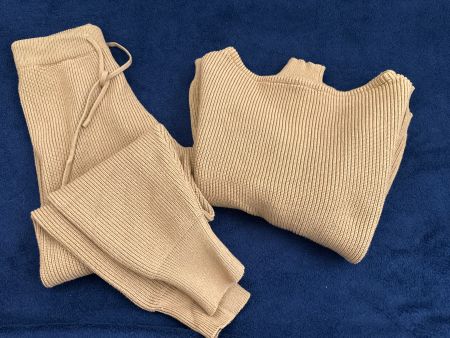 Trendiges Strick-Set, Beige, Grösse S für Herbst!
