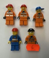 5 Stück Lego Figuren Bauarbeiter