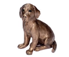 Hundefigur Kunst Skulptur Figur Hund Bronze Tierfigur Hündin
