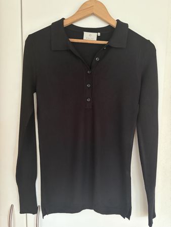 Damen Polopullover, schwarz Grösse XS