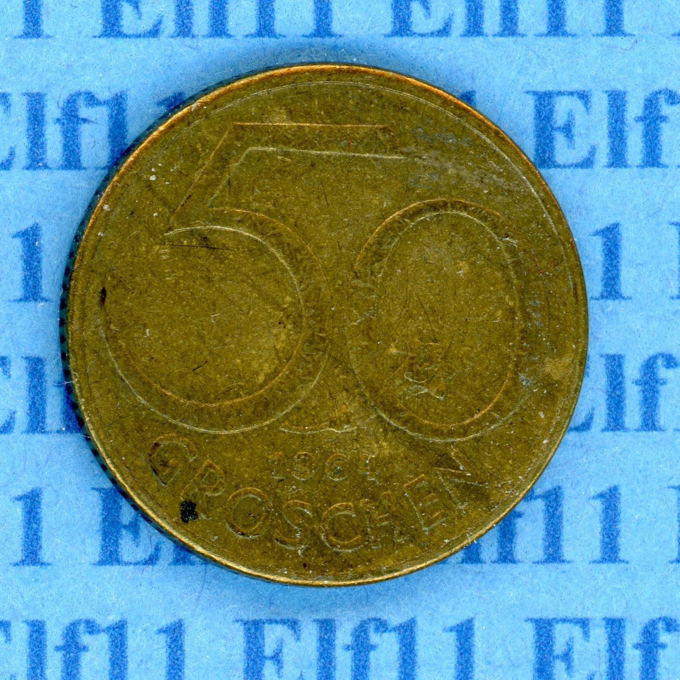 Tutti le monete: ATS___0.50 1964 ss 50 Groschen – Usato da Widnau venduto da Elf11