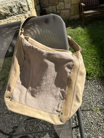 Sac rosé cuir et Cotton