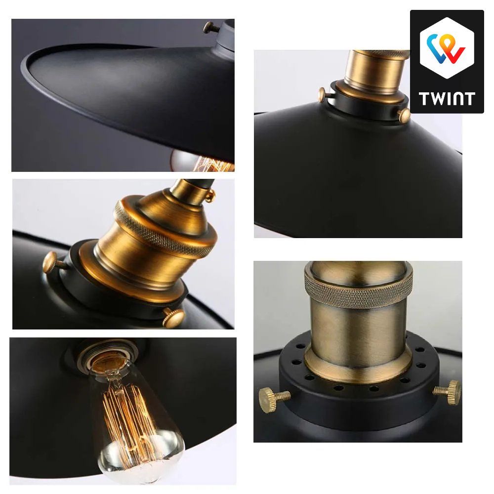 Lampadari & plafoniere: Lustre vintage industriel noir, – Nuovo e nell'imballaggio originale da Saignelégier venduto da onekeystore 3