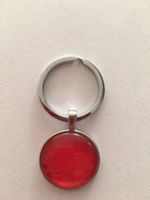 NEUER Schlüsselanhänger rot-weiss Polka dots - 81640