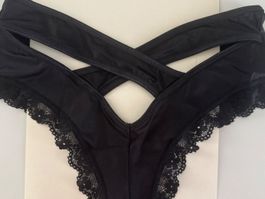 exklusiver Damen Slip in schwarz - Grösse L - NEU