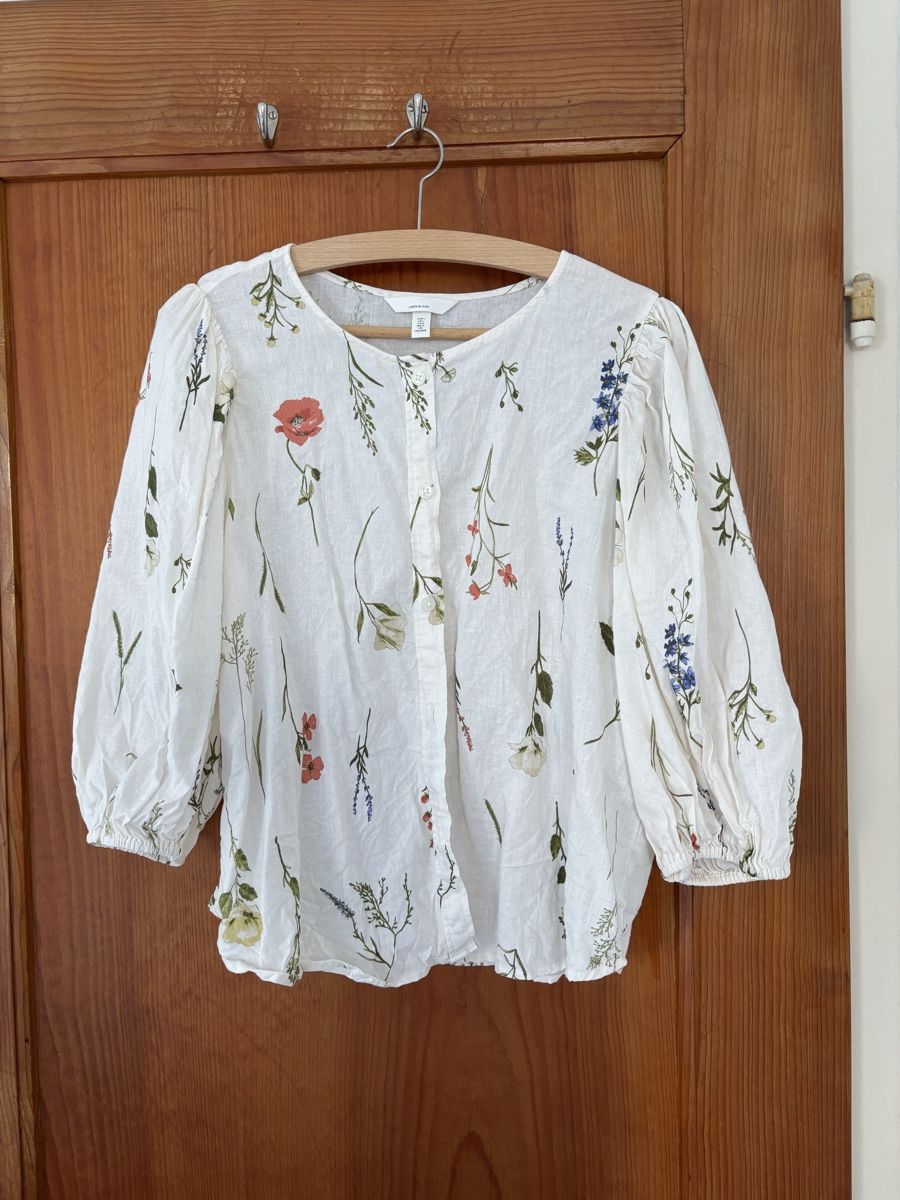 H&M Blusen: Bluse Blumenmuster, Grösse L, Leinenmix – Neu (gemäss Beschreibung) aus Seengen von Jeanine85 1