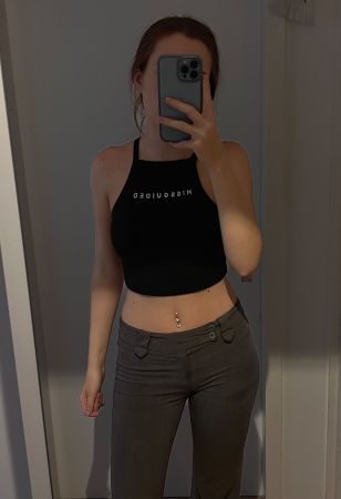 Schwarzes missguided Crop Top