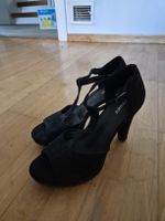 Damen Sandaletten Graceland schwarz Absatz 